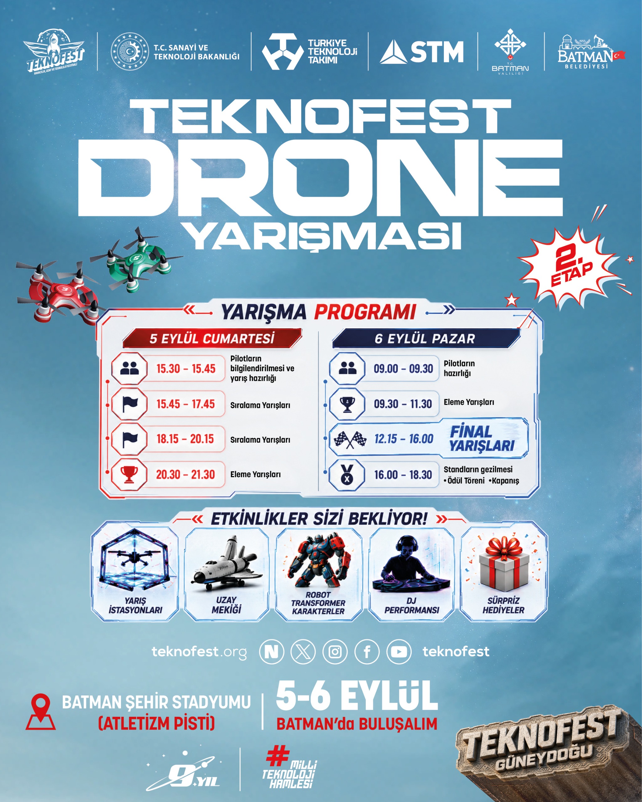 TEKNOFEST Drone Şampiyonası’nın 2. Etabı Batman’da!