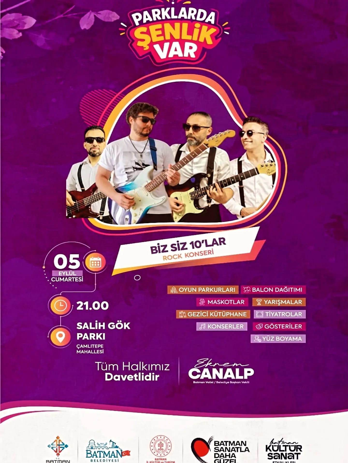 PARKLARDA ŞENLİK VAR: BİZ SİZ 10’LAR ROCK KONSERİ SALİH GÖK PARKI’NDA MÜZİKSEVERLERLE BULUŞUYOR