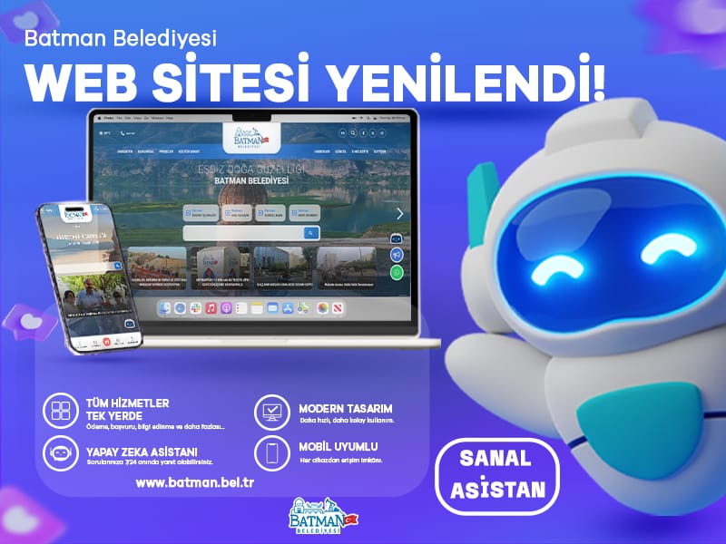 Batman Belediyesi'nden Dijital Devrim: Yapay Zekâ Destekli Yeni Web Sitesi Yayında!