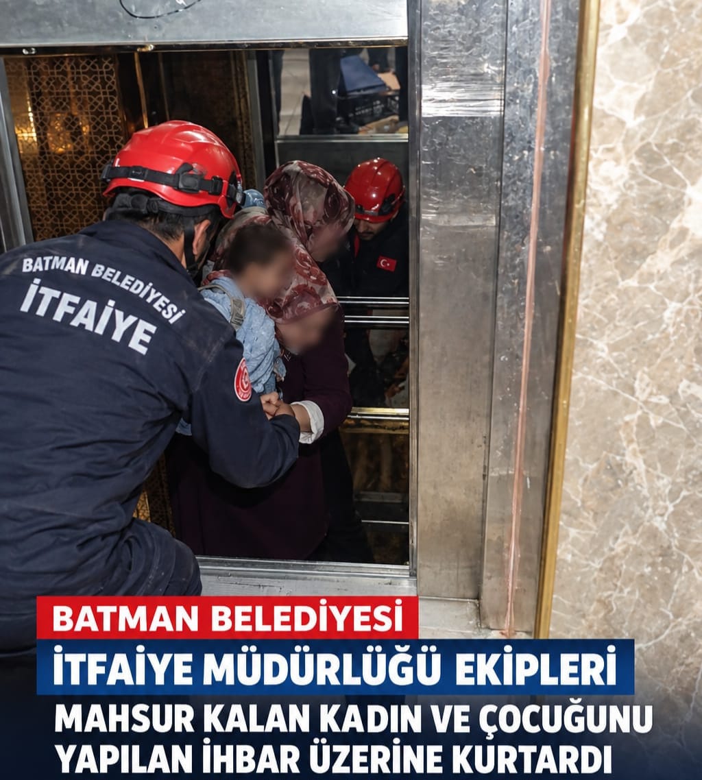 BATMAN BELEDİYESİ İTFAİYESİNDEN HIZLI KURTARMA