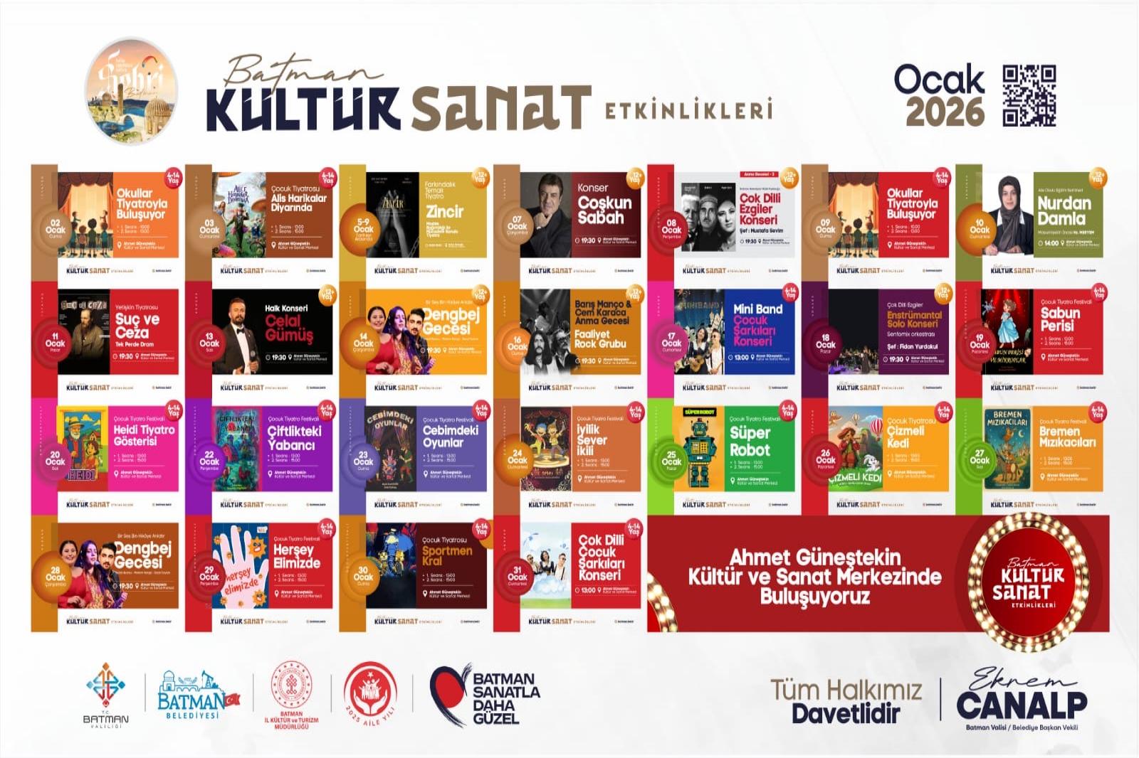 Batman’da Kültür ve Sanat 2026'da Hız Kesmeden Devam Ediyor