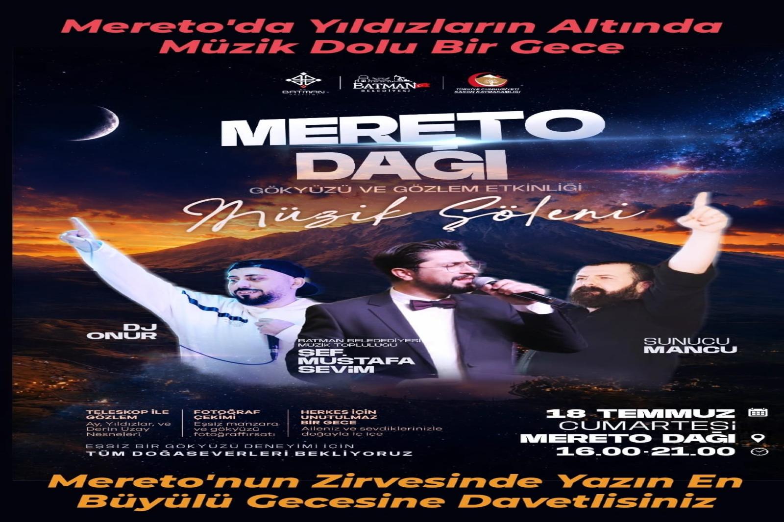 Mereto Dağı'nın Zirvesinde Yıldızlar Altında Müzik Şöleni