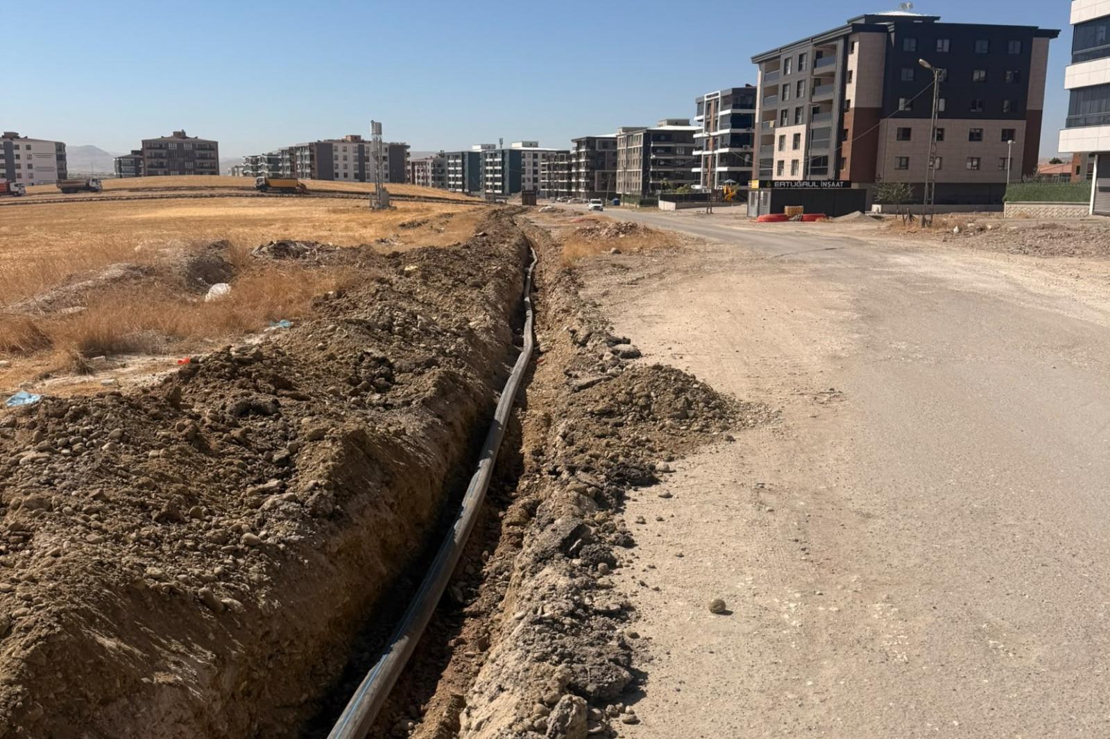 ÇAMLITEPE'DE 900 METRELİK İÇME SUYU HATTI TAMAMLANDI