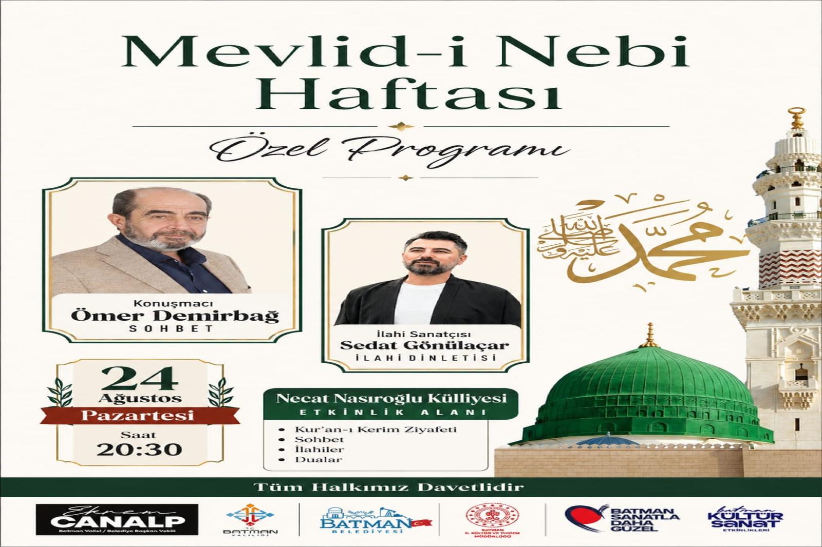 Gönüller Mevlid-i Nebi Haftası’nda Buluşuyor