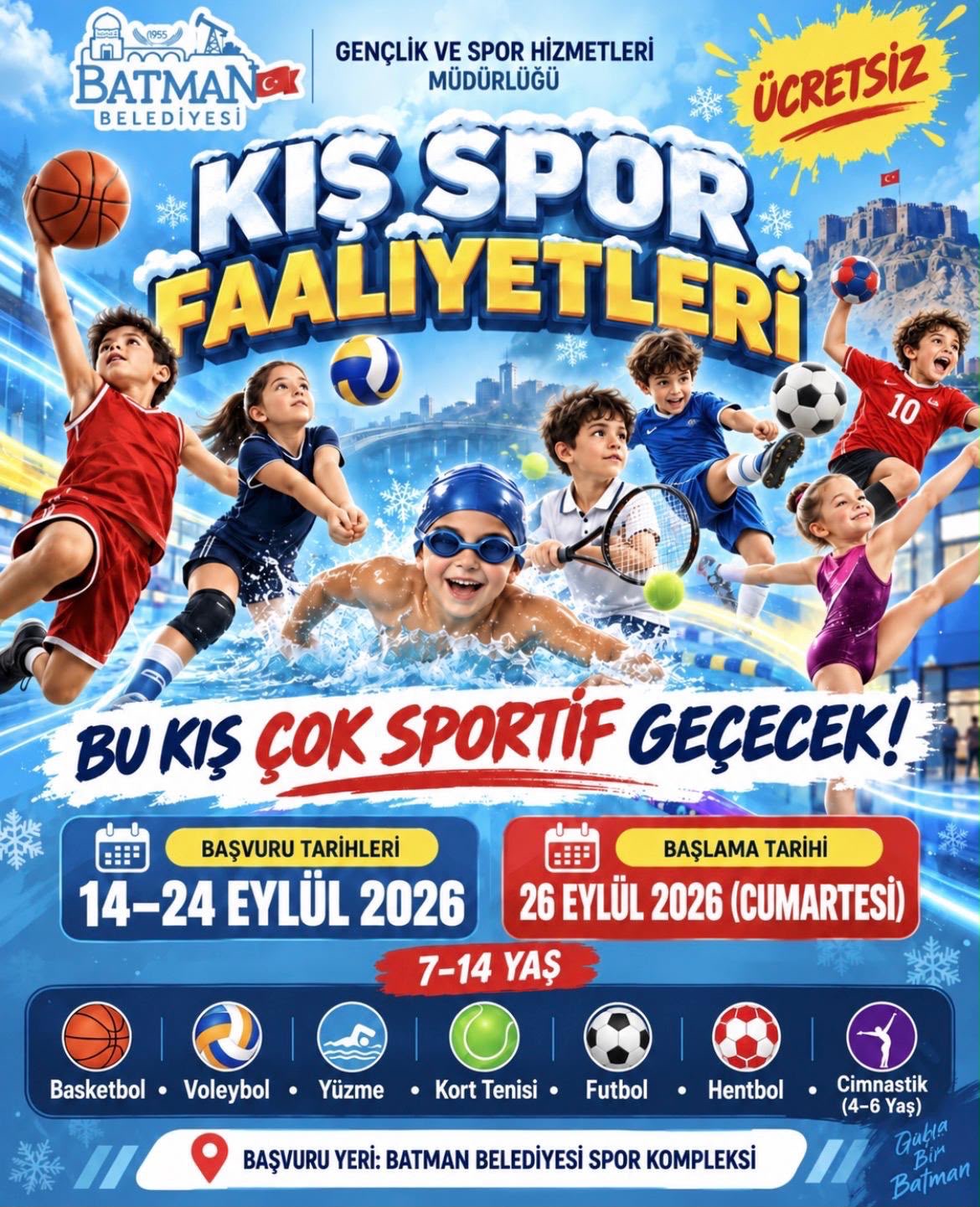 Ücretsiz Kış Spor Okulları Başlıyor!